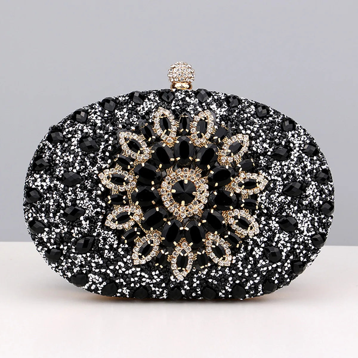 Flower Rhinestones Evening Bag
