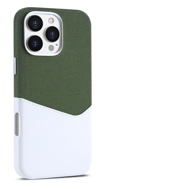 Double Leather Microfiber Magnetic Phone Case For iPhone