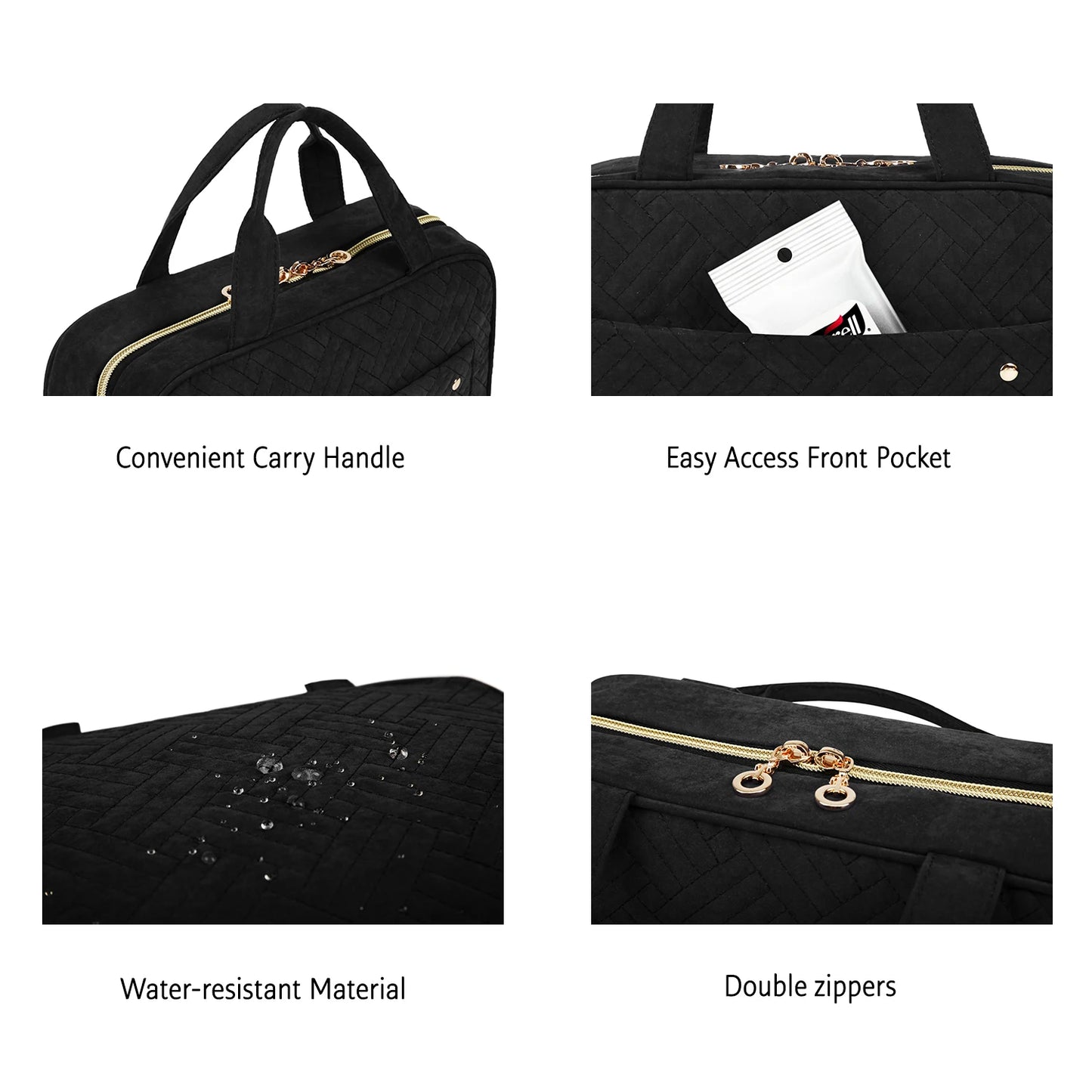 Makeup Cosmetic Bag with Hanging Hook Water-resistant