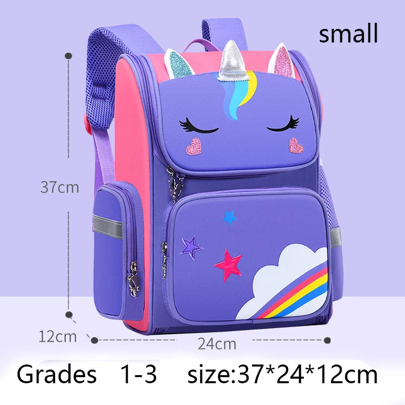 Unicorn Print Girls School Backpack