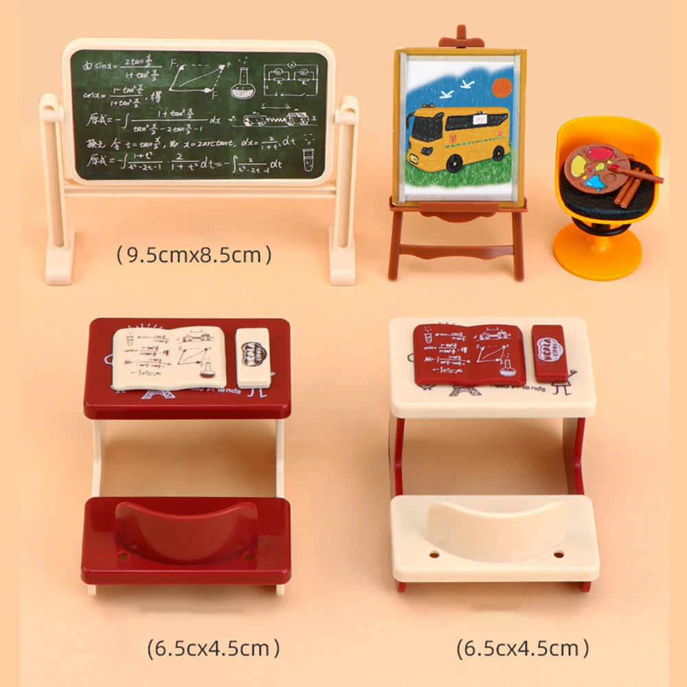 Dollhouse Koala Miniature Simulation Classroom Scene