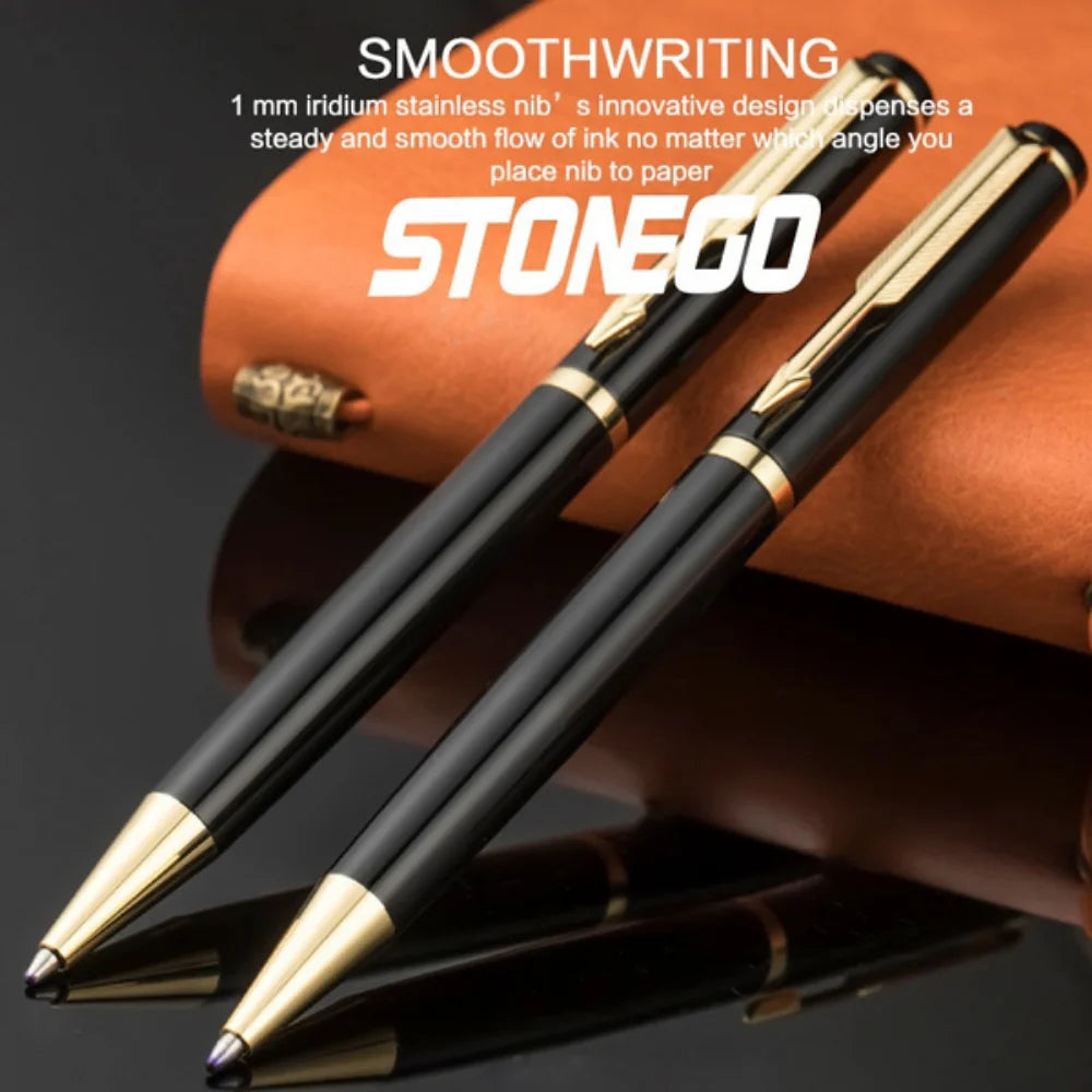 STONEGO Capless Metal Chrome Twist Ballpoint Pen