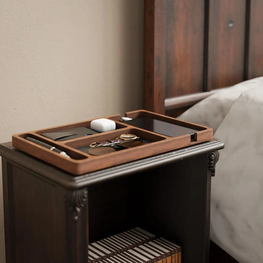 Wooden Desktop Organizer Tray