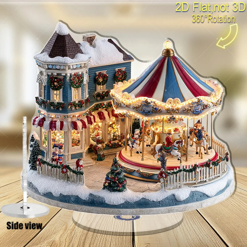 Rotating Christmas Carriage Ornament