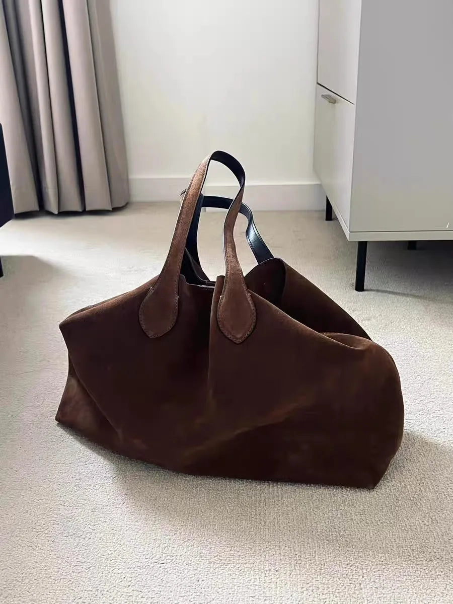 Suede Women's Shoulder Bag Matte Cowhide