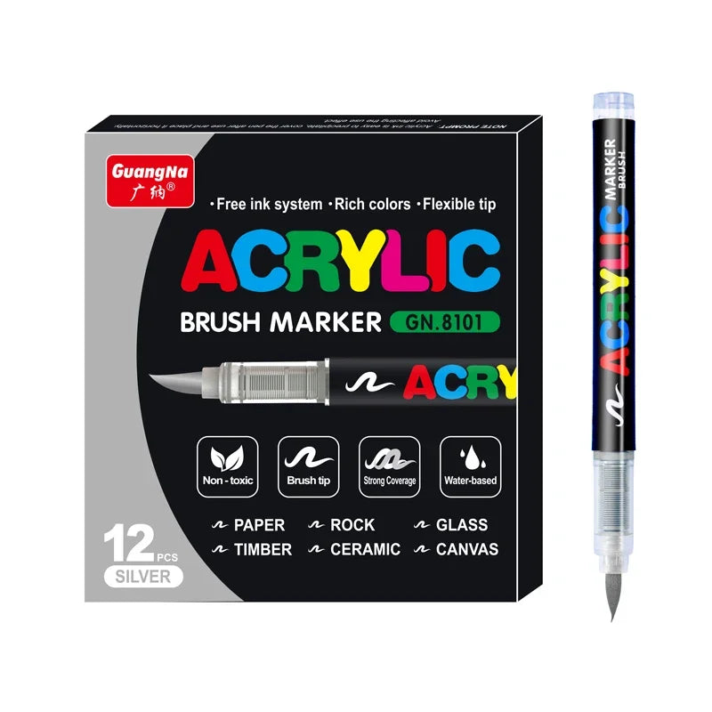 12/24/30 Colors Acrylic Marker Pens