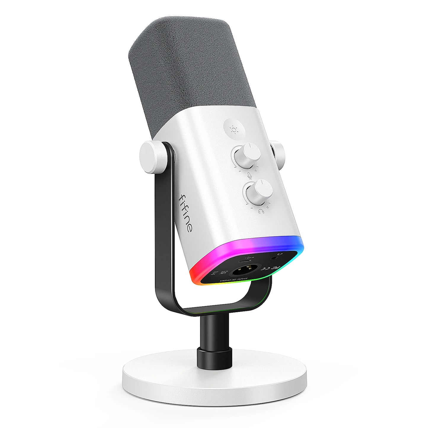 Professional USB & XLR Dynamic Streaming Microphone with RGB Lighting
