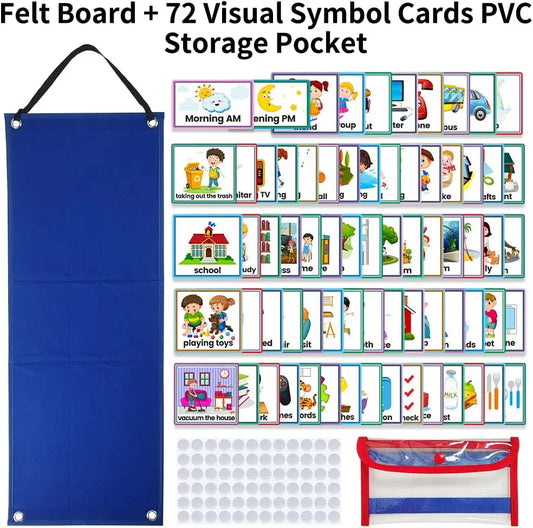 Kids Visual Daily Routine Chart with 70 Activity Cards