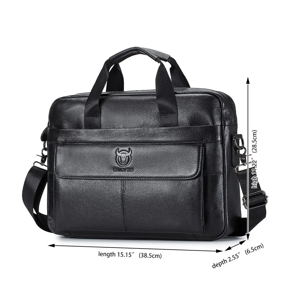 Bullcaptain Genuine Leather Men's Briefcase