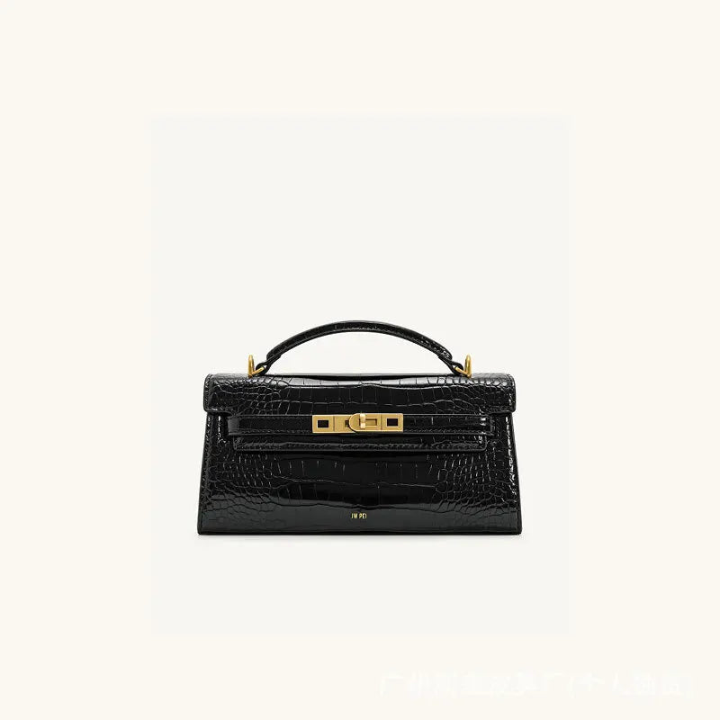Crocodile Pattern Top Handle Satchel