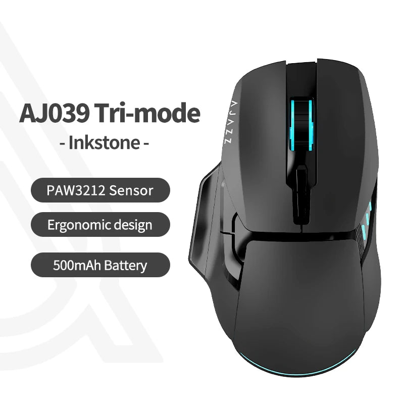 Tri-Mode Rechargeable Mouse with PAW3212 Sensor