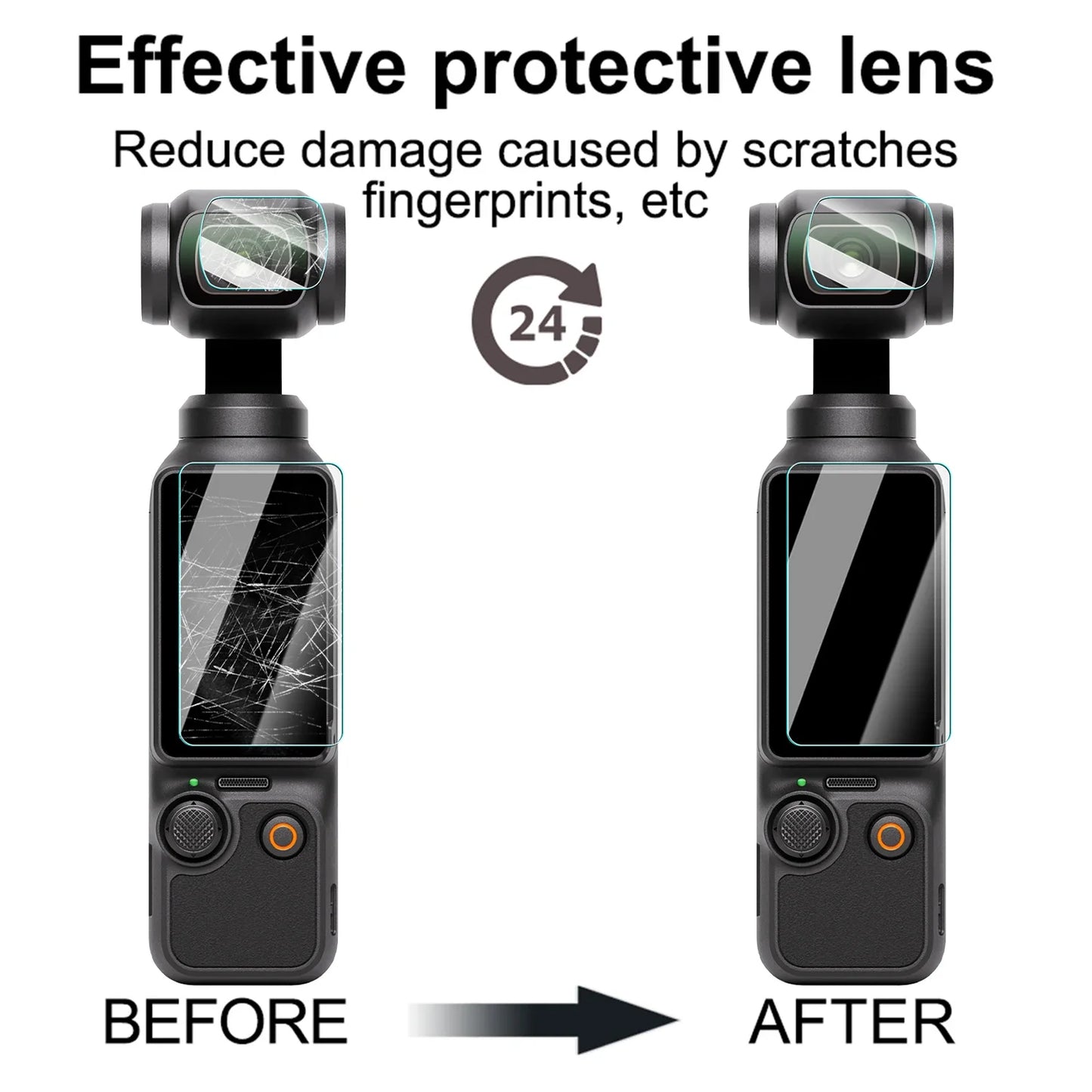 10in 1 Tempered Glass Film for DJI Osmo Pocket 3 LCD Screen Protector & Camera Lens