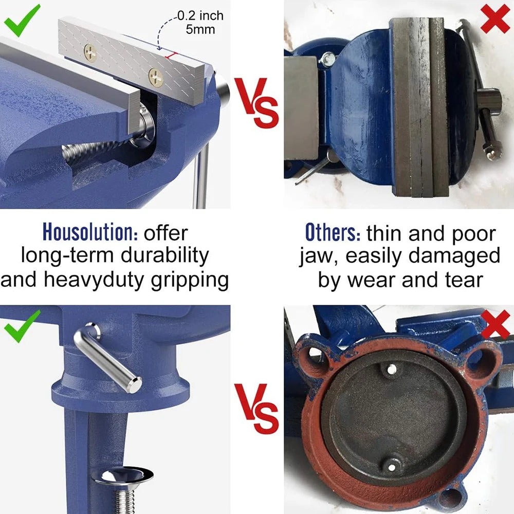 Universal Table Vise Multi-functional Portable 360° Swivel Base Clamp