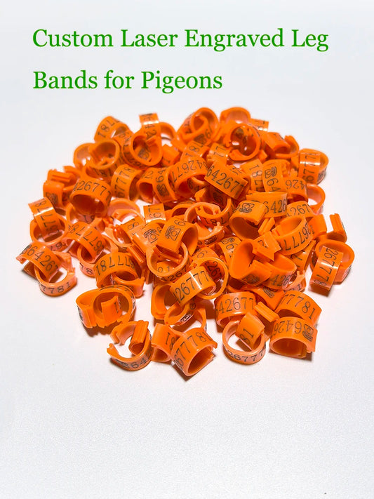 Professional 8mm Laser Engravable Pigeon Leg Rings