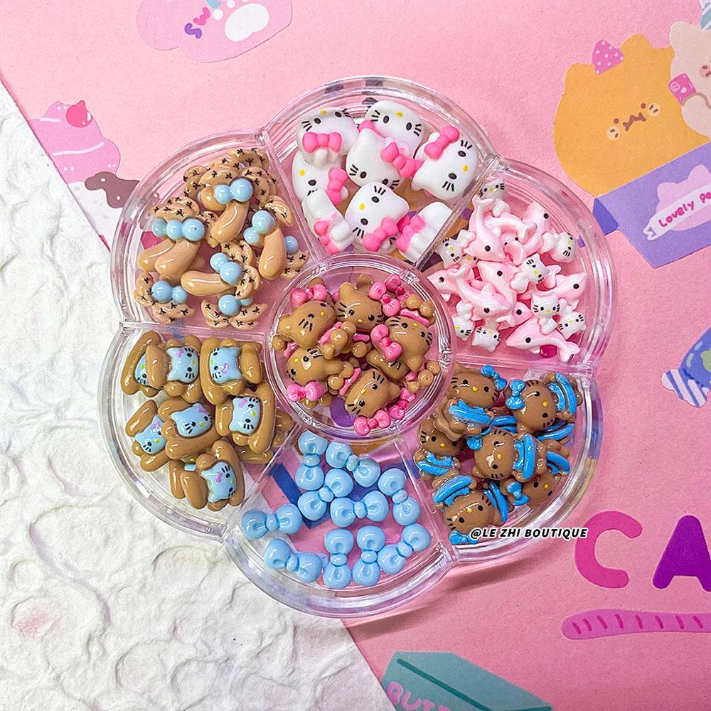 Kawaii 70Pcs Hello Kitty Nail Decorations