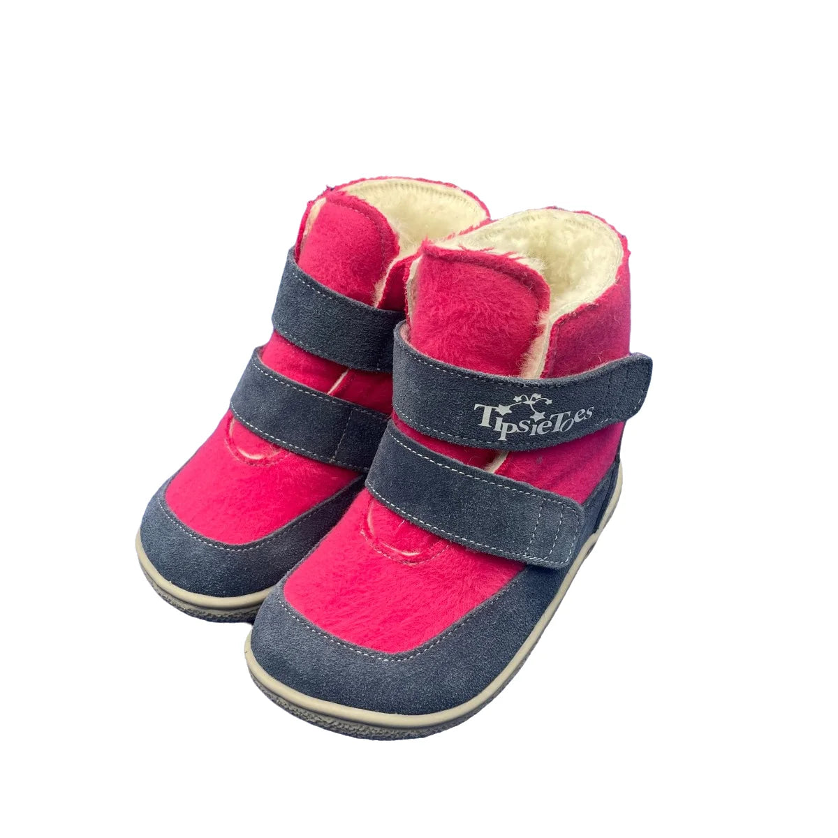 Genuine Leather Winter Barefoot Two Straps Boots