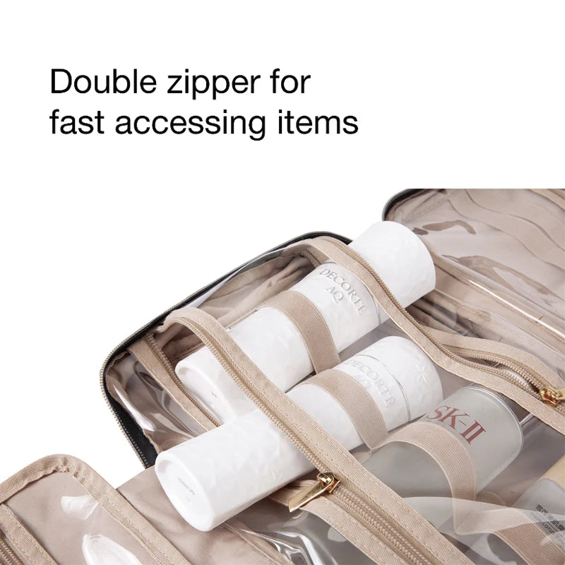 Makeup Cosmetic Bag with Hanging Hook Water-resistant