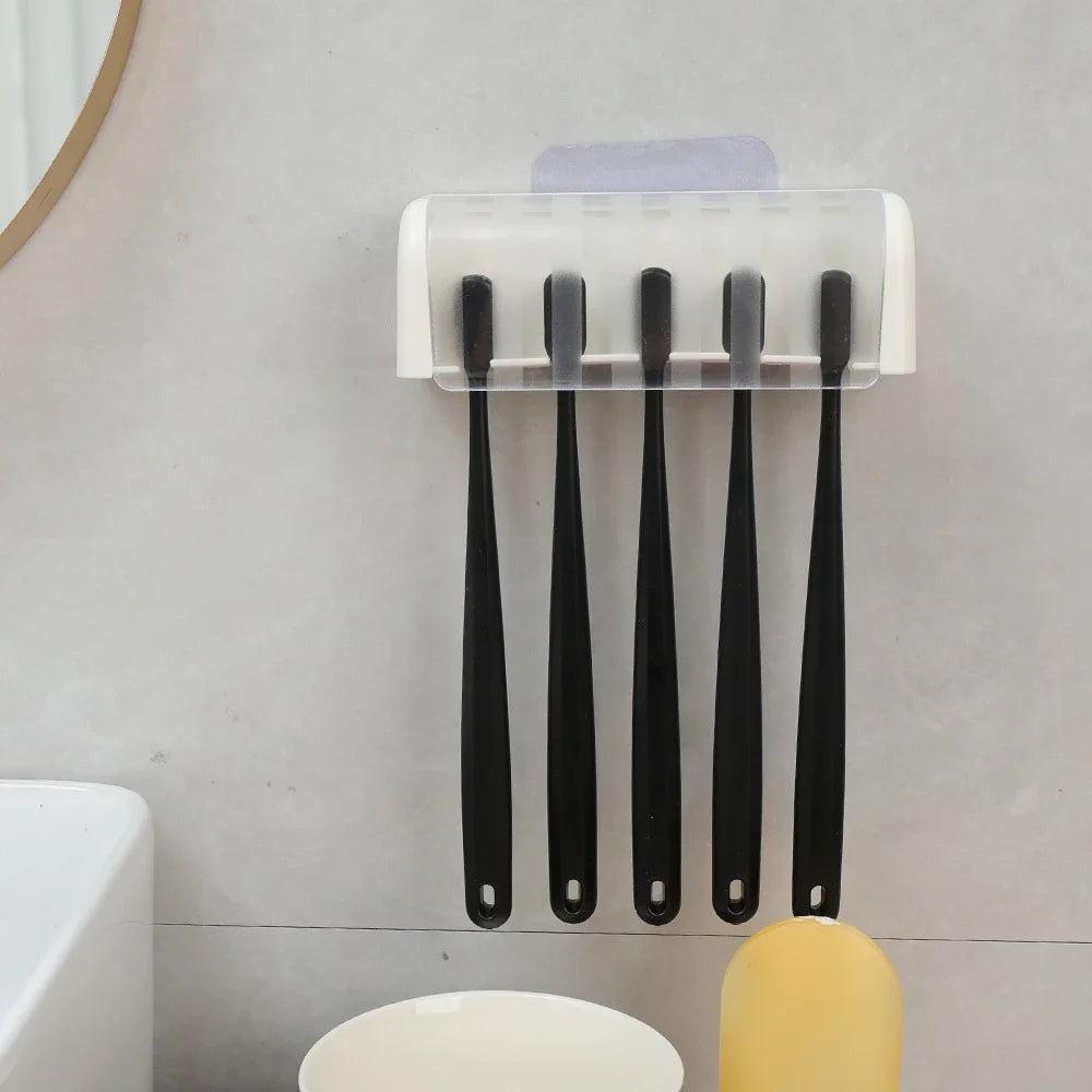 Bathroom Wallmount Toothbrush Holder with Cover