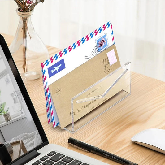 Acrylic Desk Organizer Letter Storage Rack