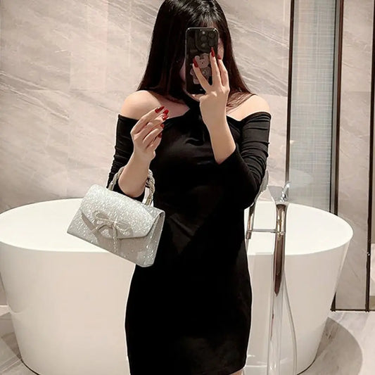 Rhinestone Bow Evening Clutch