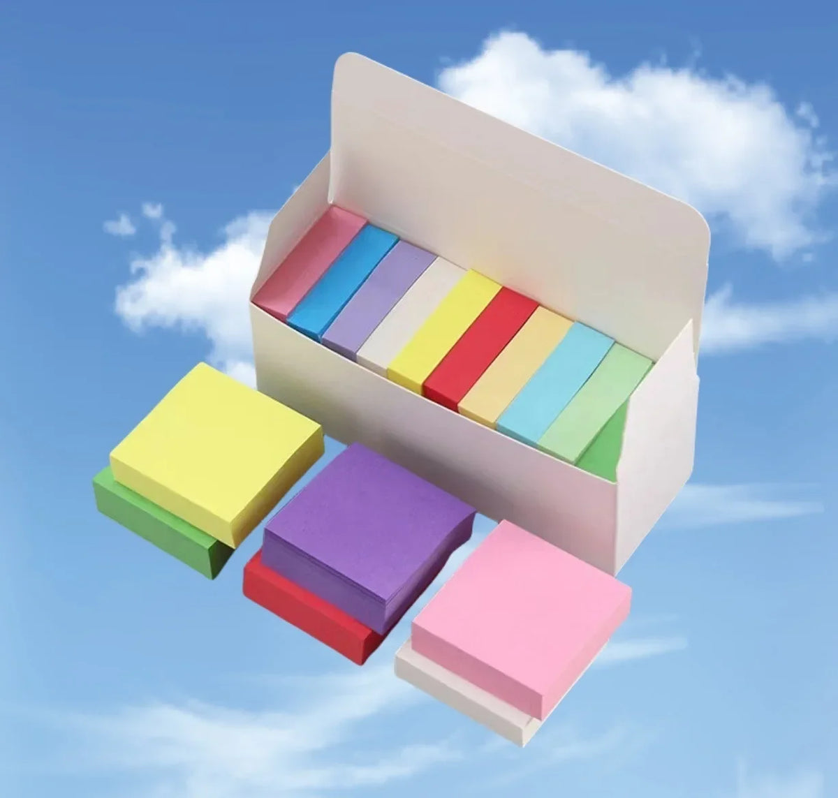 Fluorescent Sticky Notes Set – Planner Memo Pads