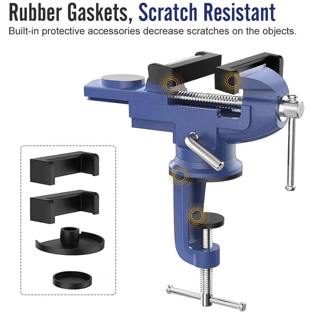 Universal Table Vise Multi-functional Portable 360° Swivel Base Clamp