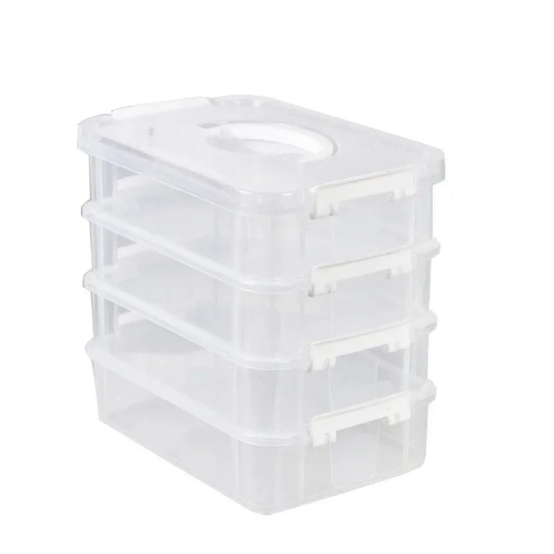 Stackable Transparent Storage Organiser Boxes