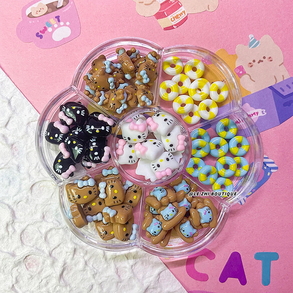 Kawaii 70Pcs Hello Kitty Nail Decorations