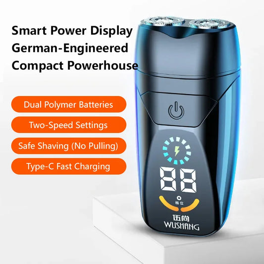 Rechargeable Rotary Electric Shaver for Men