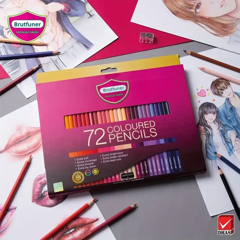 Brutfuner Colored Pencils 72 Count, Oil Based