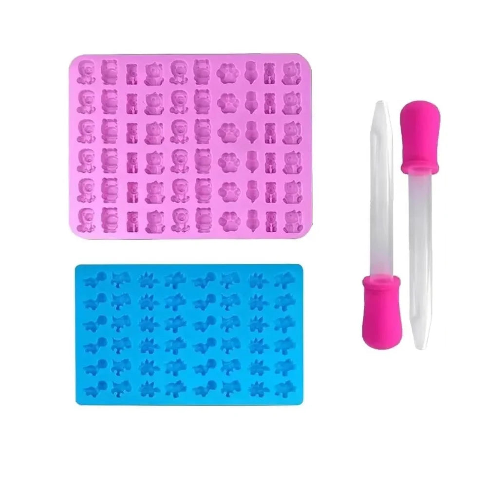 7Pcs/Set Gummy Bear Silicone Molds