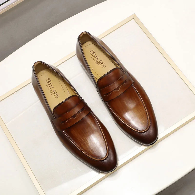FELIX CHU Mens Penny Loafers