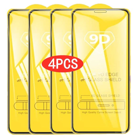 2/4PCS 9D Screen Protector Tempered Glass for IPhone
