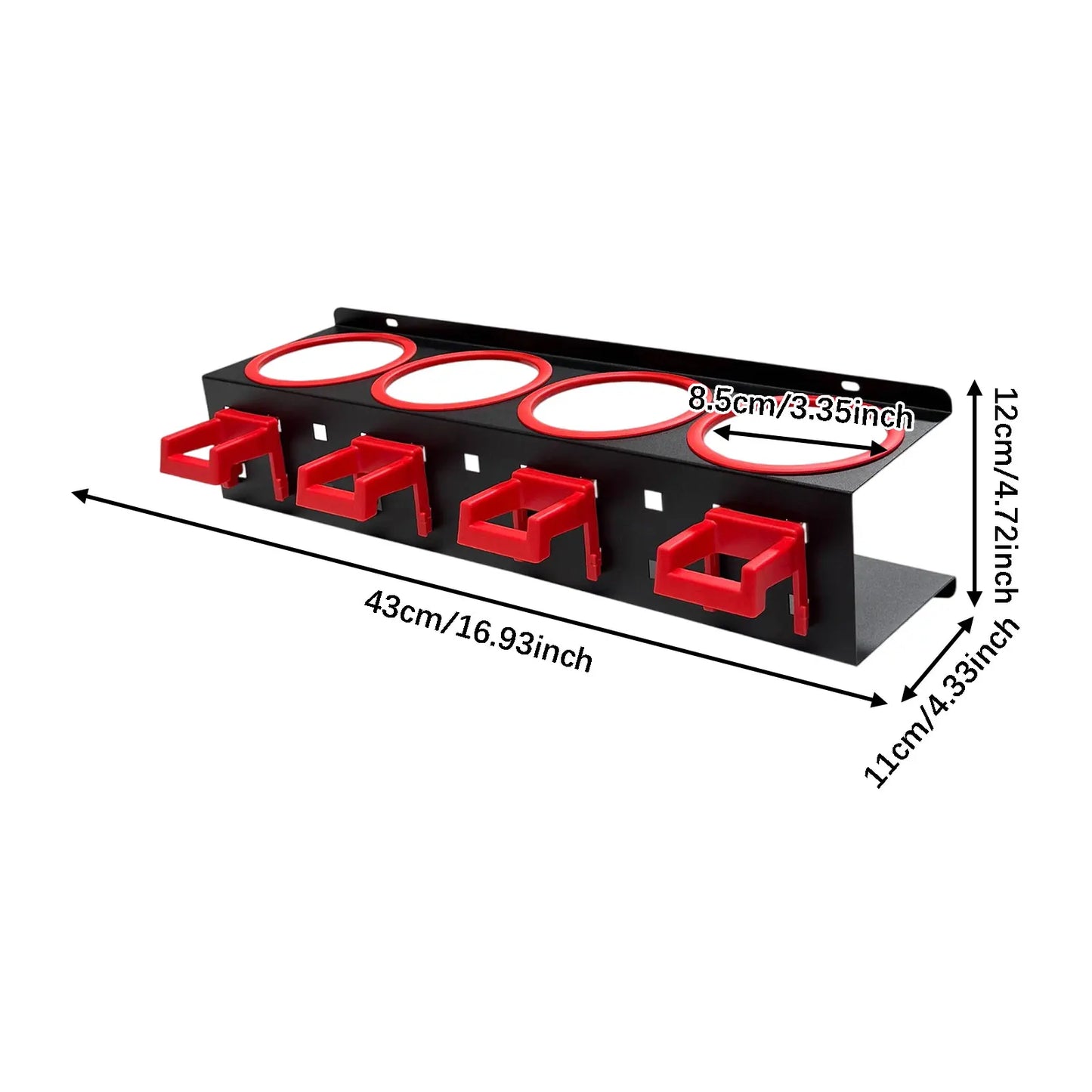 Wall-Mounted Spray Bottle & Detailing Tool Organiser Rack