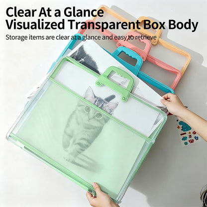 A3 Transparent Document Storage Bag with Handle