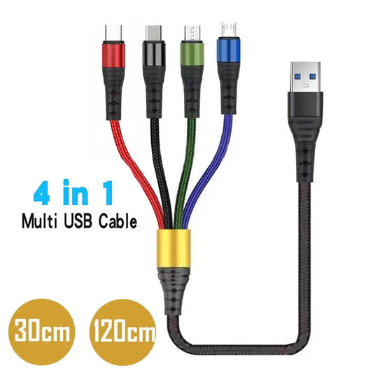 4-in-1 Multi Charging USB Cable