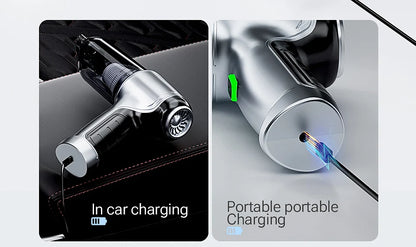 Wireless 3-in-1 Portable Car Vacuum with HEPA Filter & USB-C Charging