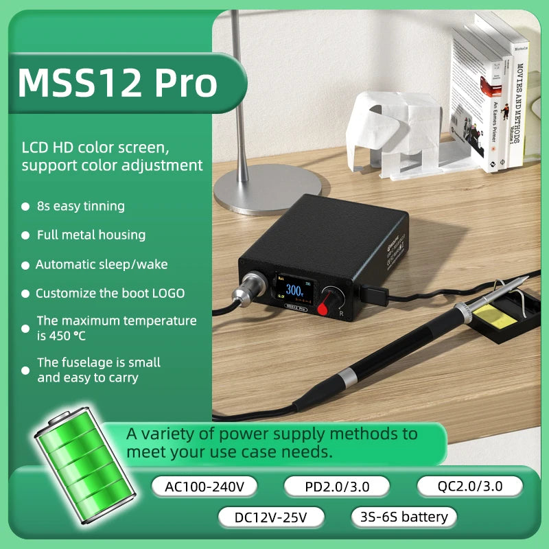 SEQURE MSS12 Pro Soldering Station Supports PD|QC|AC100-240V|3S-6S RC