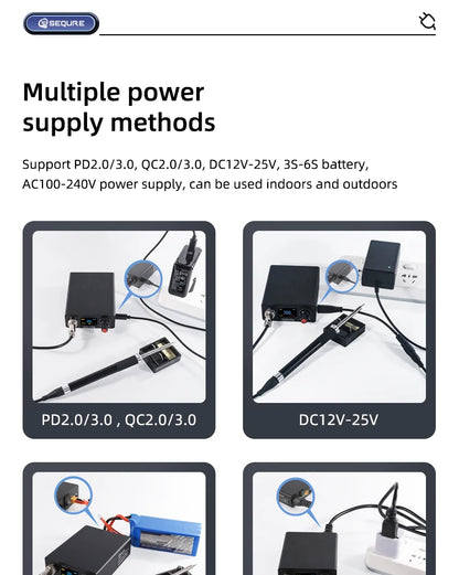 SEQURE MSS12 Pro Soldering Station Supports PD|QC|AC100-240V|3S-6S RC