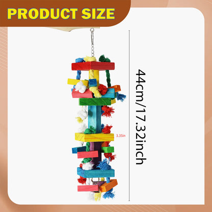 Wooden Hanging Parrot Perch & Chew Toy