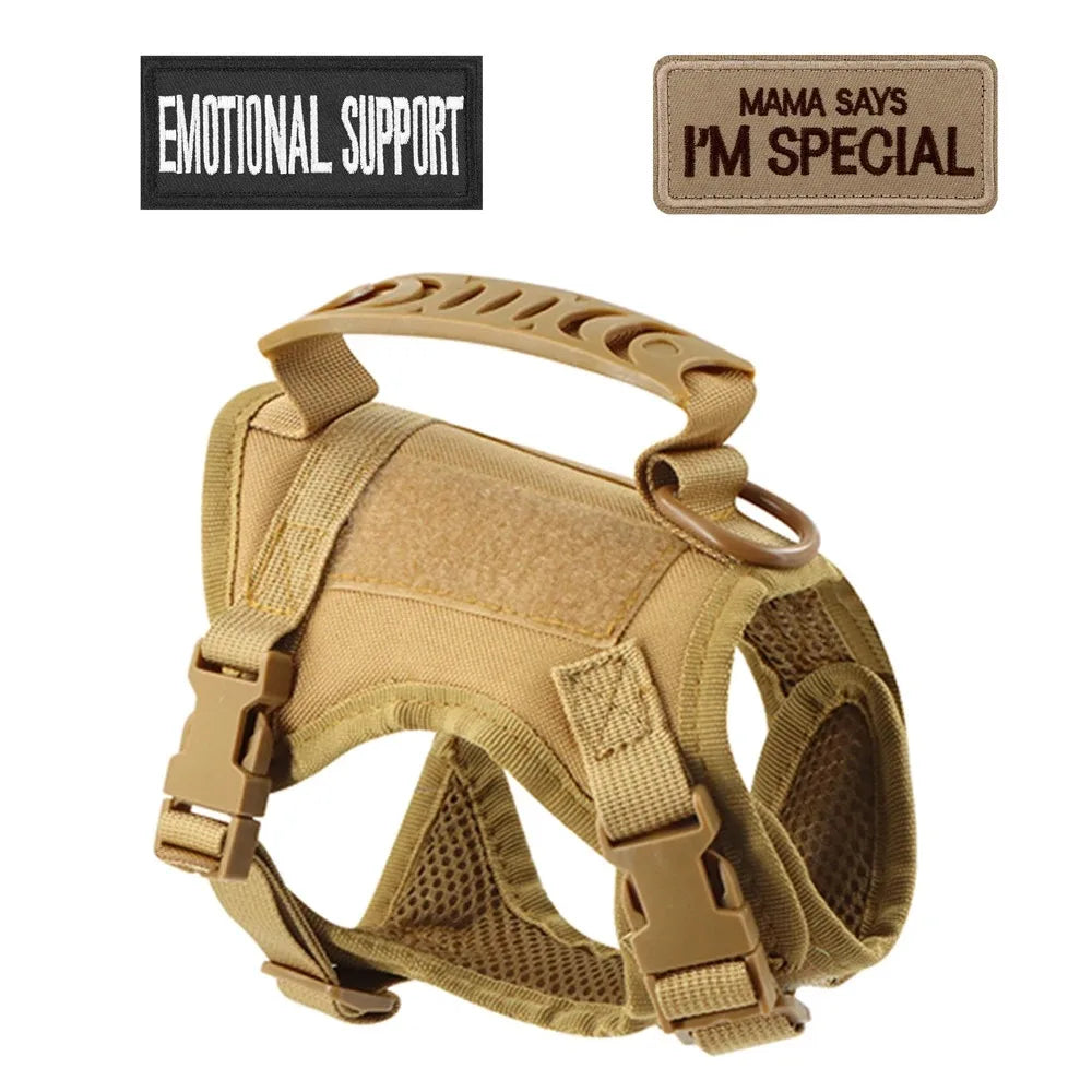 Tactical Cat Harness & Leash Set with Velcro Patches
