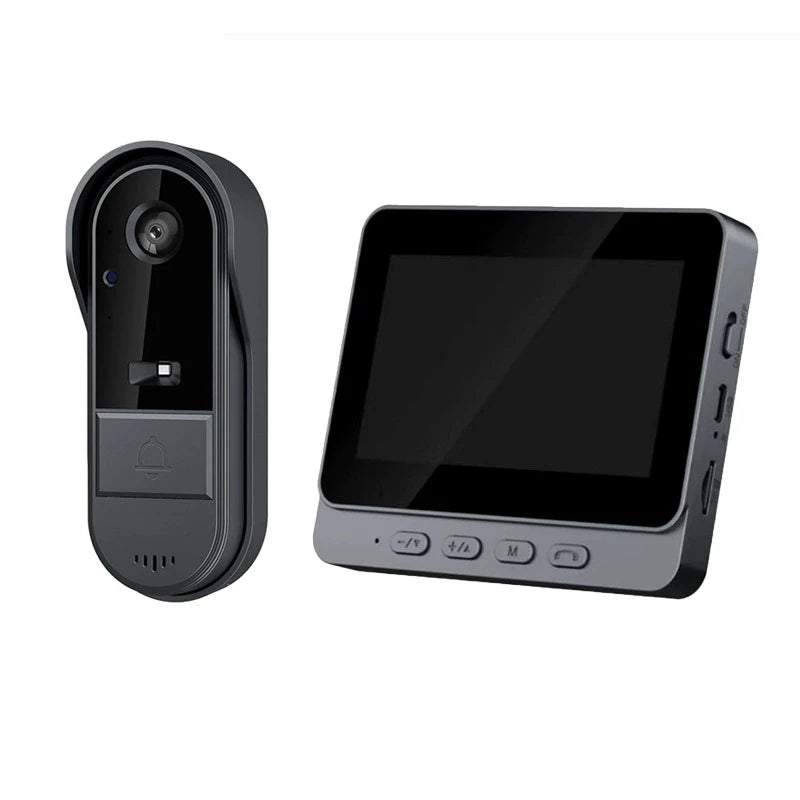 Smart Wireless Video Doorbell with 4.3” Indoor Display & Night Vision