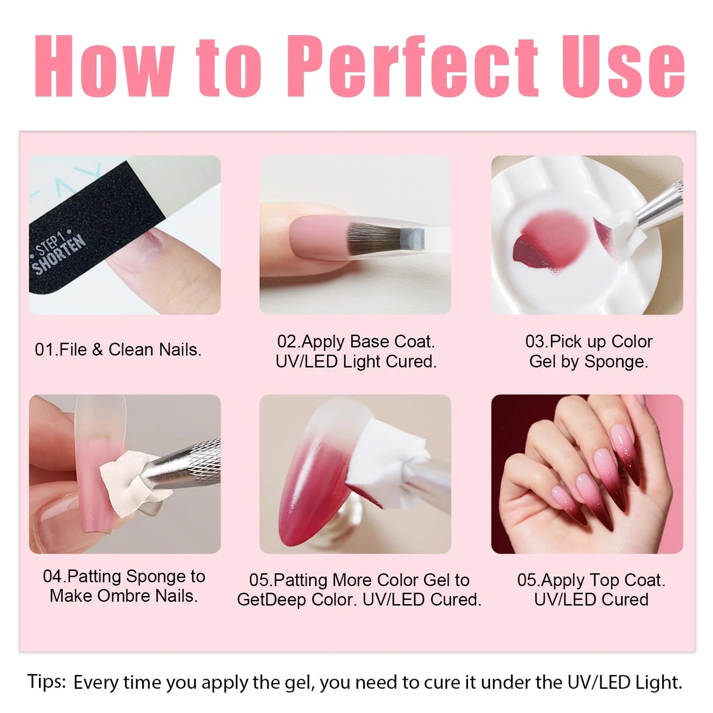 9 Color Jelly Gradient Gel Nail Polish