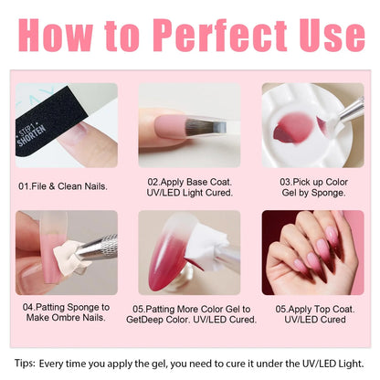 9 Color Jelly Gradient Gel Nail Polish