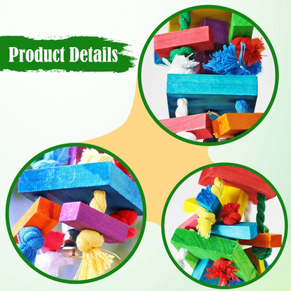 Wooden Hanging Parrot Perch & Chew Toy