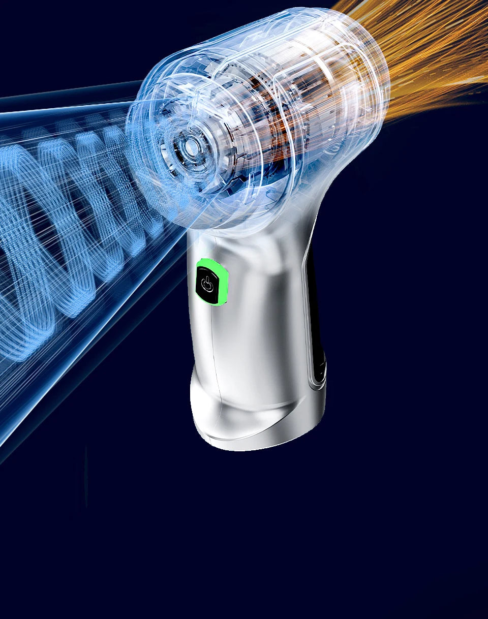 Wireless 3-in-1 Portable Car Vacuum with HEPA Filter & USB-C Charging