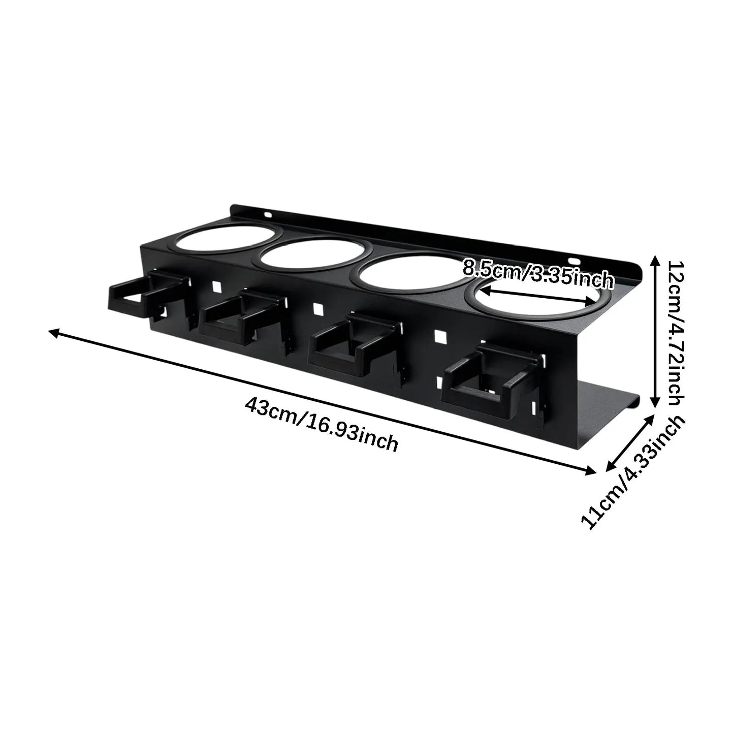 Wall-Mounted Spray Bottle & Detailing Tool Organiser Rack