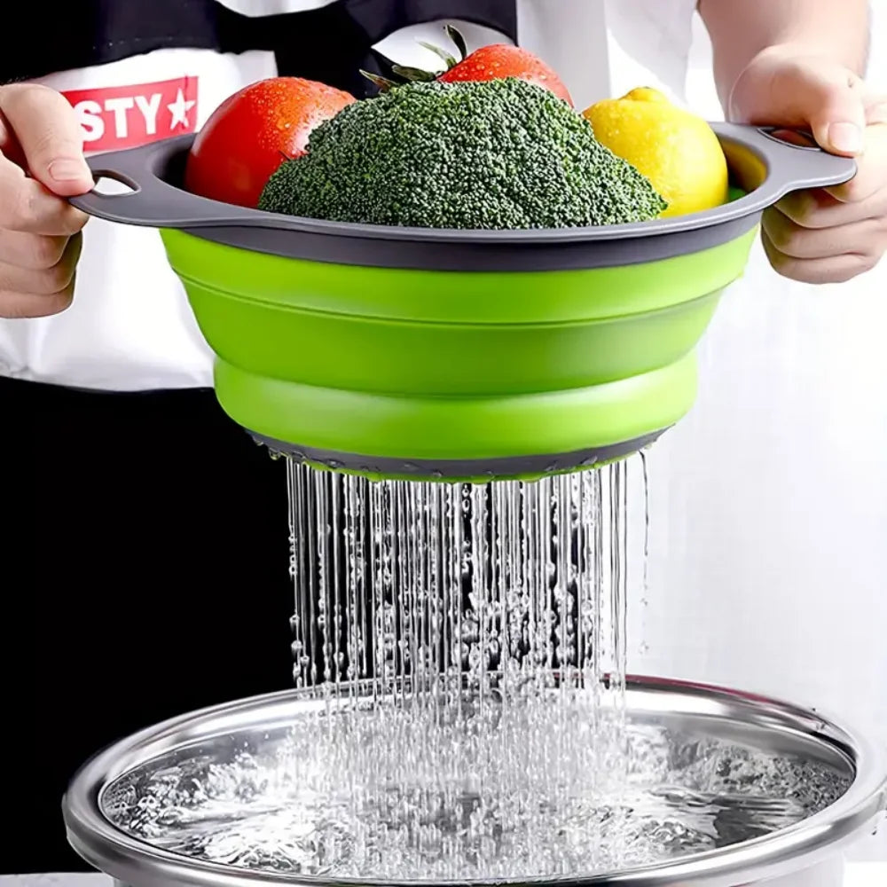 Foldable Kitchen Filter Pot with Handle & Base