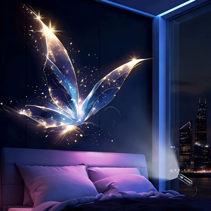USB LED Projection Night Light with Interchangeable Pattern Slides