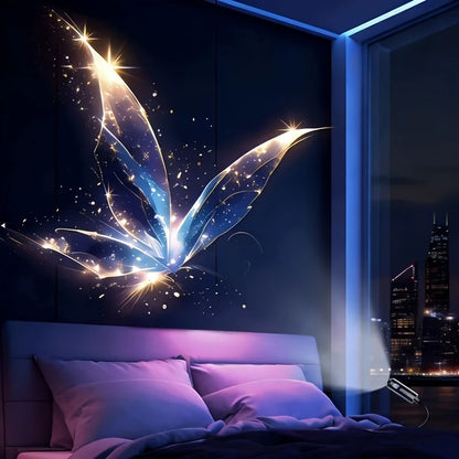 USB LED Projection Night Light with Interchangeable Pattern Slides